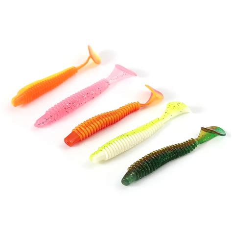 Ring Shad Fishing Lure Soft Worm 55mm 65mm 75mm Plastics Baits Silicone