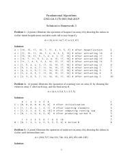 Hw03solution Pdf Fundamental Algorithms CSCI GA 1170 003 Fall 2019