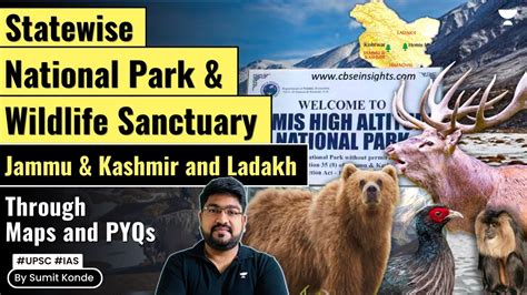 State Wise National Parks And Wildlife Sanctuary Jammu Kashmir And