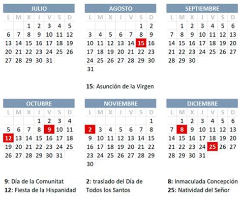 Calendario Laboral En Valencia Consulta Los Festivos De Octubre