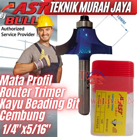 Jual AST Mata Profil Router Trimer Kayu 1 4 X 5 16 Beading Bit Cembung