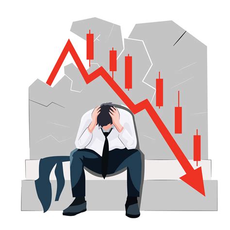 Businessman stress frustrate over market crash economy bad market