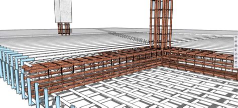 Reinforced Concrete Column Supported On Mat Spread Foundation