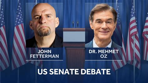 Oz Fetterman Debate Tuesday Oct 25 At 8 Pm Youtube