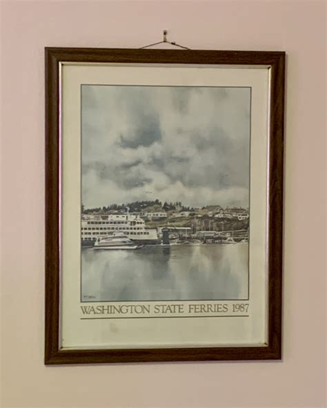 Lot Washington State Ferries Framed And Signed Art Print By