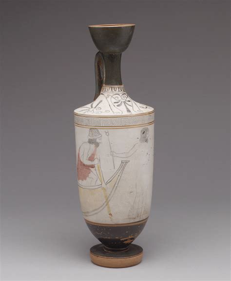 Attributed To The Sabouroff Painter Terracotta Lekythos Oil Flask