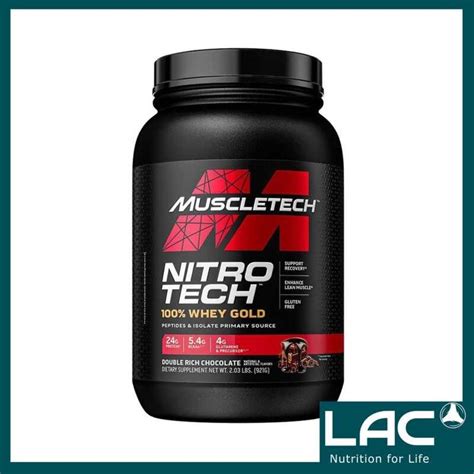 MuscleTech Nitro Tech 100 Whey Gold Double Rich Chocolate 2lbs