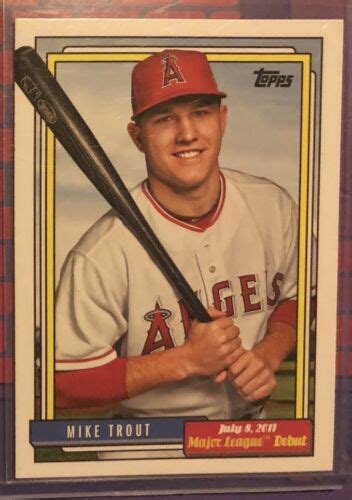 Topps Archives Major League Debut Mike Trout Los Angeles