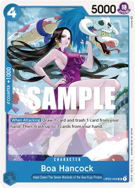 Op02 059 Uc Eng Boa Hancock Carte Personnage Uncommon Cartes One Piece Card Game Tcg