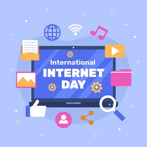 Ilustraci N Plana Del D A Internacional De La Internet Vector Gratis