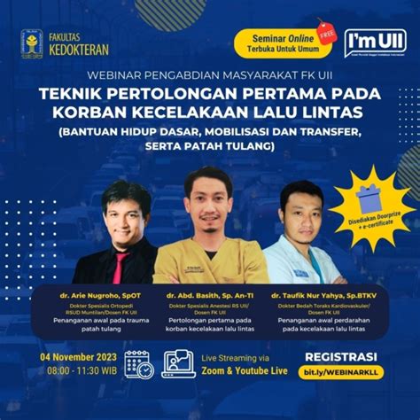 Webinar Teknik Pertolongan Pertama Pada Korban Kecelakaan Lalu Lintas