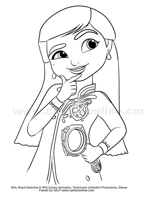 Mira From Mira Royal Detective Coloring Page Coloring Nation