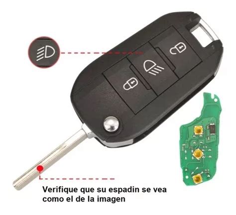 Llave Completa Con Chip Peugeot