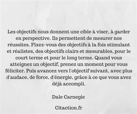 Les Objectifs Nous Donnent Une Cible Viser Garder En Perspective