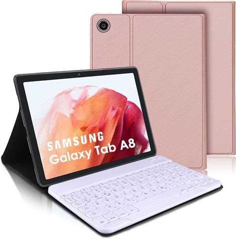 Iveoppe Samsung Tablet A8 Hülle Mit Tastatur Galaxy Tab A8 Hülle Mit Tastatur Magnetische