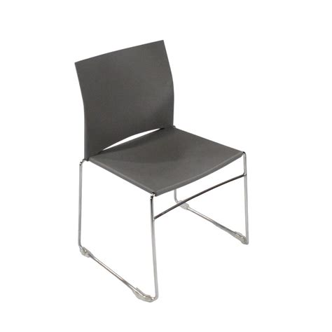 Herman Miller Pronta Stacking Chair In Grey Refurbished The Office