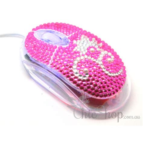 Crystal Pink USB Optical Computer Mouse