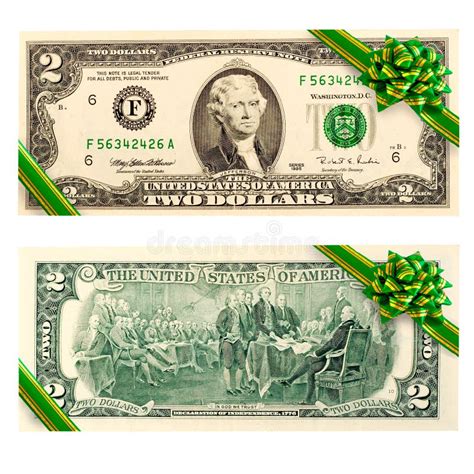 2 Dollar Bill Front And Back