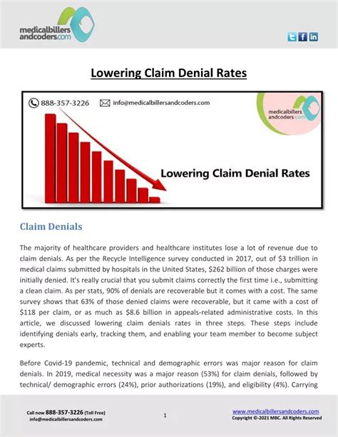 PPT Lowering Claim Denial Rates PowerPoint Presentation Free