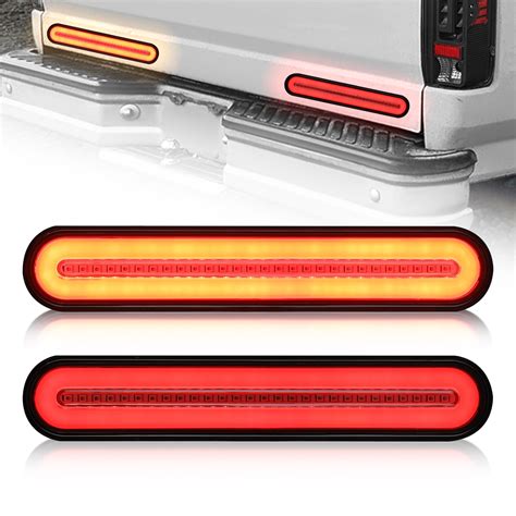 Tsv 2 Pack 100 Led Trailer Tail Light Bar Waterproof Turn Signal Brake Reverse Running Lights