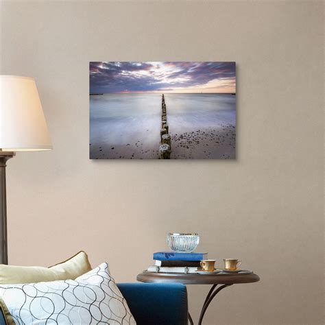 Groins on the shore at sunset Wall Art, Canvas Prints, Framed Prints ...