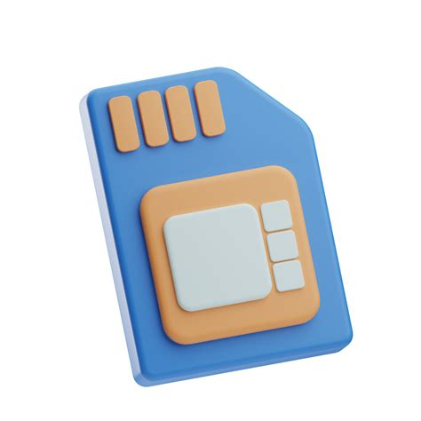 Technology Sim Card 3d Illustration 23956854 Png