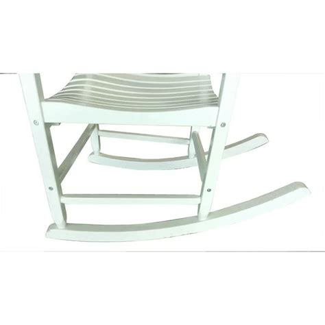 Outdoor Wood Porch Rocking Chair, White | US2DK