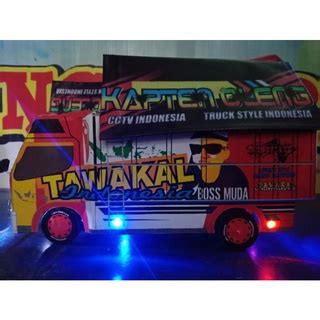 Jual Miniatur Truk Oleng Tawakal Merah Maju Mundur Belok Kanan Dan