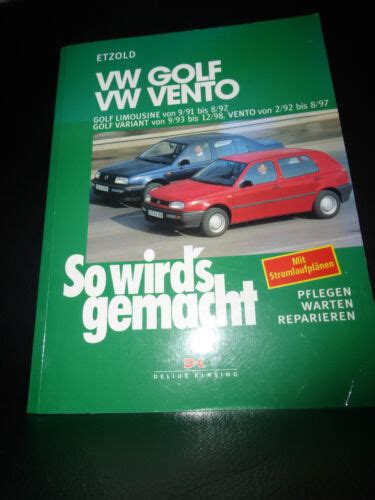 Vw Golf Vw Vento Bd Etzold So Wird S Gemacht Ebay