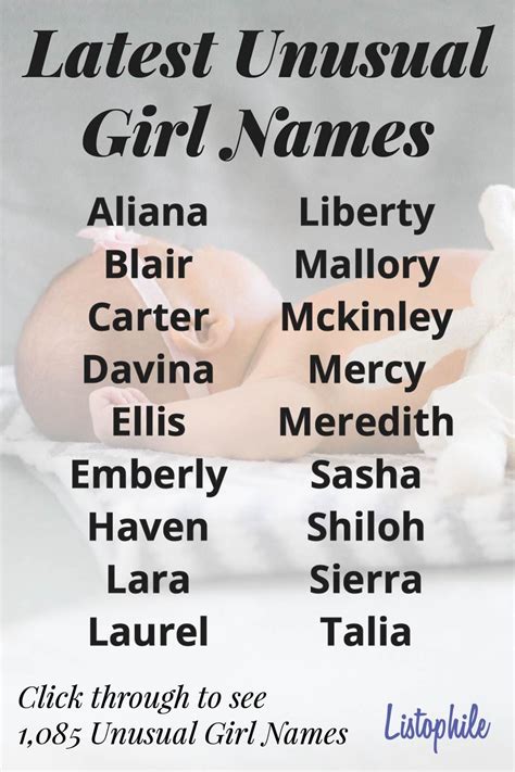 1 085 Unusual Girl Names List Of Latest Unusual Girl Names Click