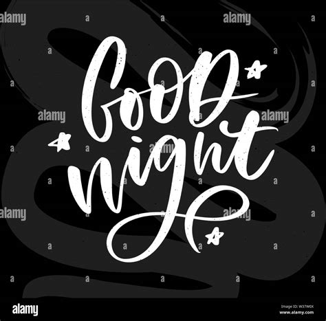 Good Night Hand Drawn Typography Poster T Shirt Hand Lettered