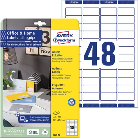Avery Zweckform Etiketten » online kaufen | PAGRO DISKONT