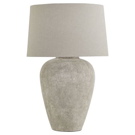 Athena Aged Stone Tall Table Lamp With Linen Shade Wholesale By Hill