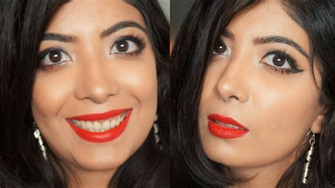 Classic Red Lips Full Face Makeup Tutorial For Indian Skin Ft Mac Ruby Woo Bhawna Ahuja Youtube