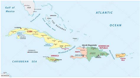 Mapa Político Y Administrativo De Las Antillas Menores 2023