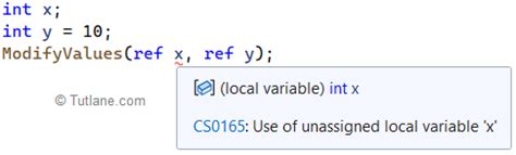 C Difference Between Ref And Out Keywords With Examples Tutlane