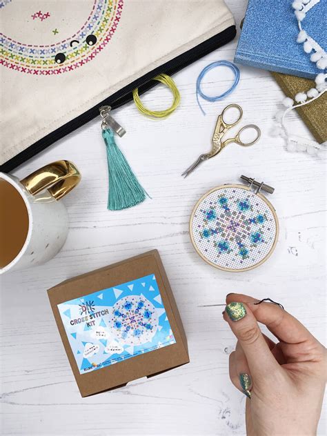 Snowflake Cross Stitch Kit By Ellbie Co