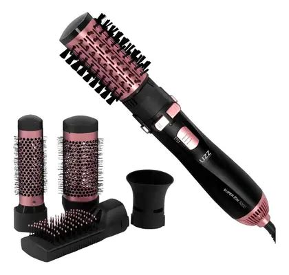 Escova Rotativa Seca E Alisa - Escova Rotativa Seca Alisa Modela Lizz Super Ion 3000 1300w Rosa - Lizz ...