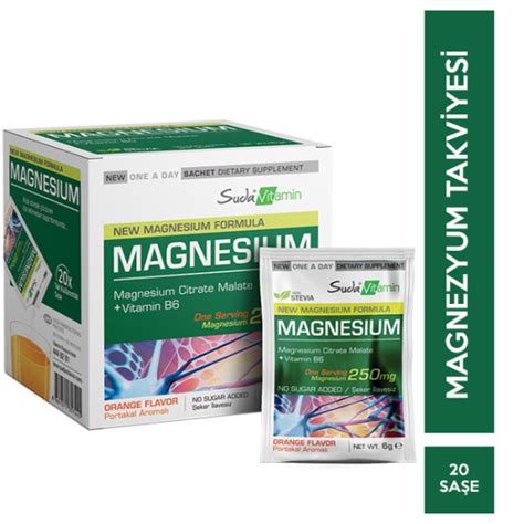 Suda Vitamin Magnesium Orange Sa E Magnezyum Takviyesi Nar Ecza