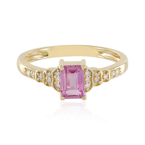 Anillo En Oro Con Zafiro Rosado 6557DG Juwelo Joyas