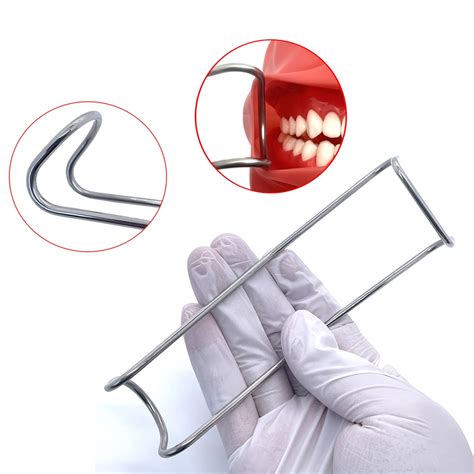 Stainless Steel Dental T Shape Intraoral Cheek Lip Retractor Double