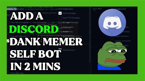 How To Add Auto Dank Memer Selfbot Youtube