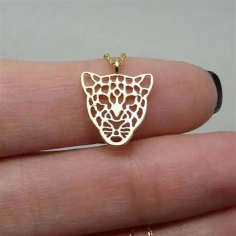 Heißer Verkauf Gold Tiger Halskette Leopard Charme Tier Schmuck Silber