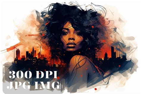 Sultry Black Woman In The City Graphic By Whimsy Girl Creative