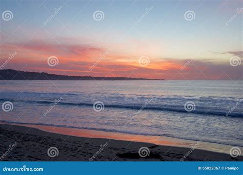 California beach sunset stock image. Image of sunset - 55022067