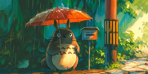 My Neighbour Totoro Wallpaper Anime Wallpapers Totoro Ghibli Rain