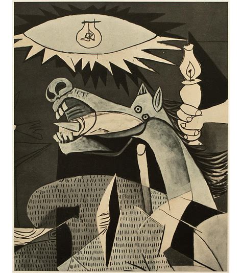 1954 After Pablo Picasso Guernica Detail Period First Limited Italian Edition Lithograph