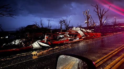 Tornadoes and severe storms tear through the central US