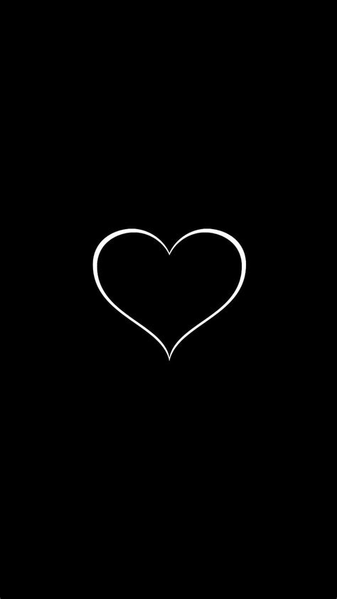 Black Background White Heart Black White Heart Love Background Hd