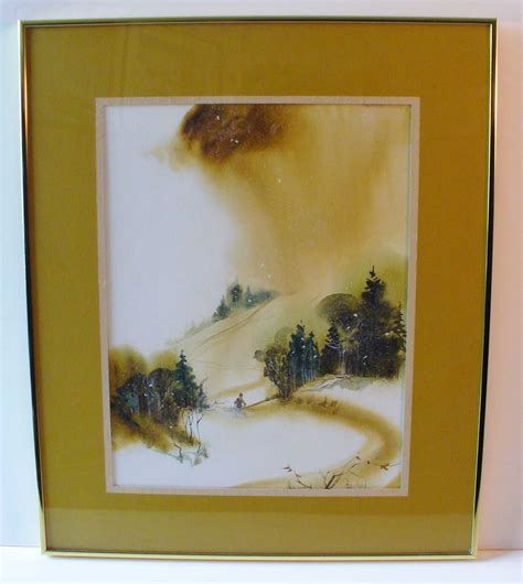 Skier – Framed Ski Art Print – Lot # 222 – Unique Ski Art